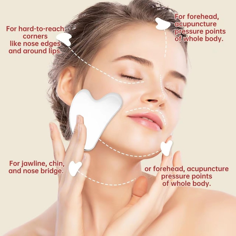 Stainless Steel Gua Sha Facial Tools Metal Gua Sha Lymphatic