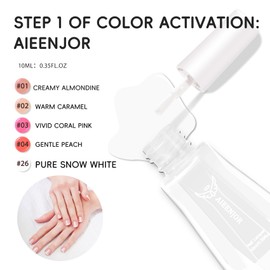 Aieenjor Milky White Nail Polish, Quick Dry White Nail Polish, Non-Gel, Streak Free, Long- Last Fingernail Polish for Nail Manicure Salon DIY Nail Art, 0.35 Fl Oz