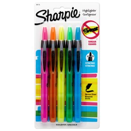 Sharpie Accent Retractable Assorted 5 Pack