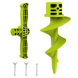 sailpref Dock Auger Kit, PA66+30% GF Handle and Auger for PVC Tubing Sandbar, Fits 1.5'' Schedule 40 PVC (ID 1.57''), Securing Your Boat, Green