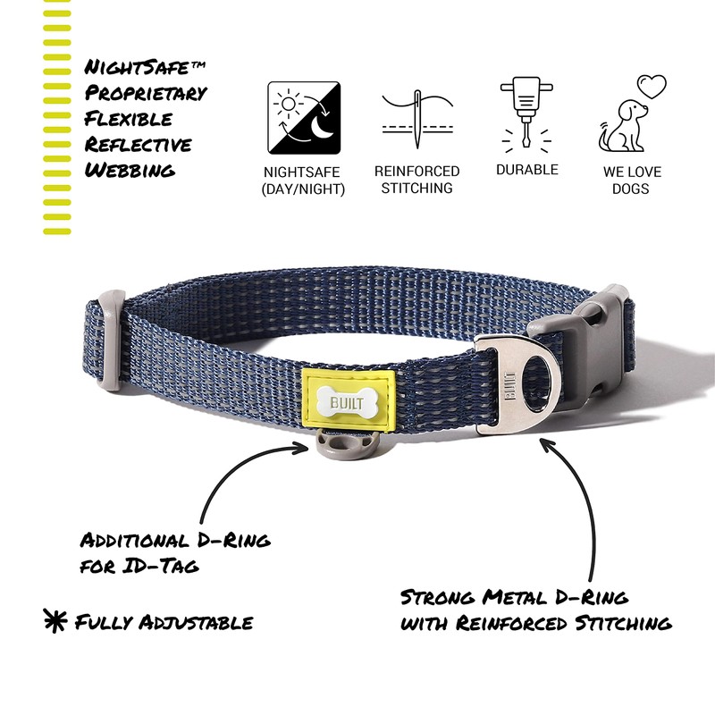 BUILT Pet Nightsafe Dog Collar