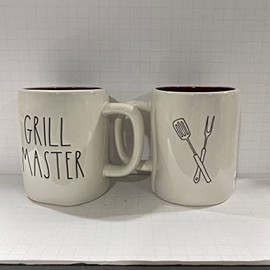 Rae Dunn GRILL MASTER Mug - Double sided - Ceramic - Dishwasher and Microwave safe - Father's Day gift