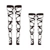 LCIEFKAE 2 Pieces Black Hollow Hole Socks, Creative Sexy Leggings,