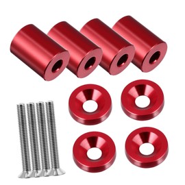 GLEAVI Hood Ventilation Spacer Riser Kit Engine Hood Spacers for Enhanced Airflow Includes Risers Screws and Washers Improve Engine Performance and Aesthetics