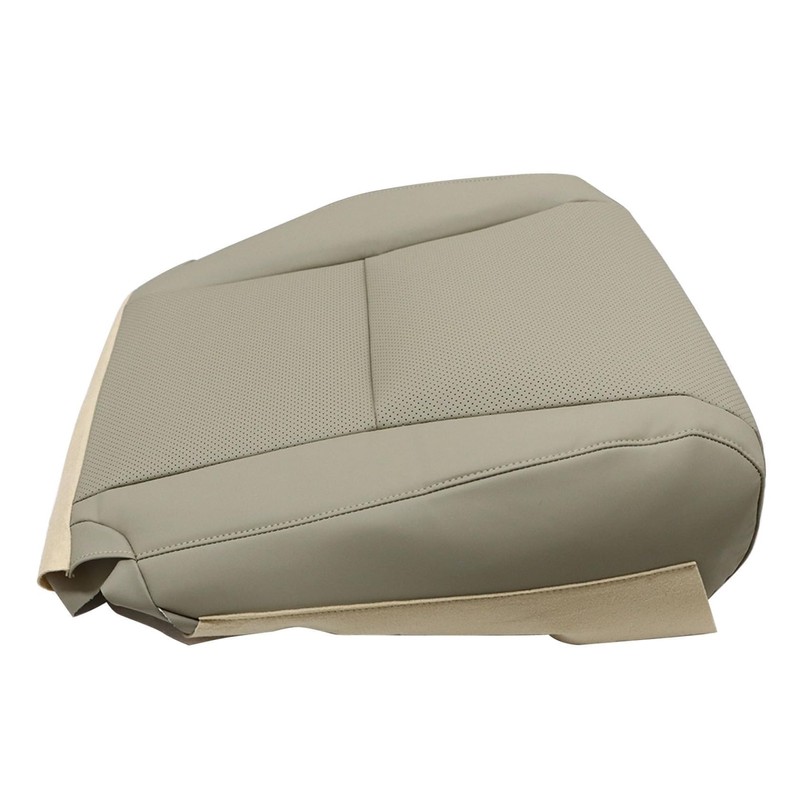 FZJDSD Tan Driver & Passenger Side Bottom Perforated Microfiber Leather