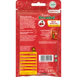 Kinder Em-eukal Hustenbonbons Wildkirsche ohne Zucker, 75 g