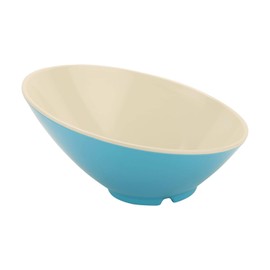 G.E.T. B-792-SE Angled Cascading Serving Bowl for Salads, Rice and Dessert, 24 Ounce / 9.25", Seabreeze Blue