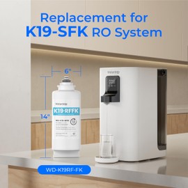Waterdrop WD-K19RF-FK Filter, Replacement for WD-K19-SFK Countertop Reverse Osmosis System, 12-month Lifetime