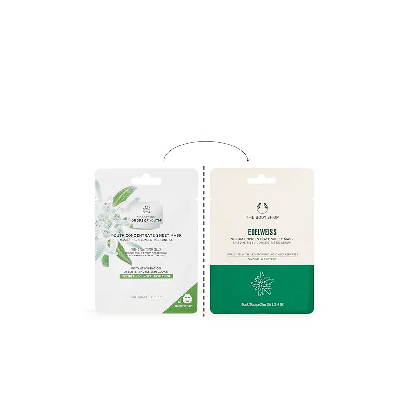 The Body Shop Serum Concentrate Sheet Mask - Edelweiss Smooth