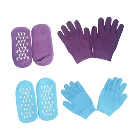 BIUDECO Moisturizing Therapy Gloves Gel Gloves for Soften Rough Skin Hand and Foot Care Kit