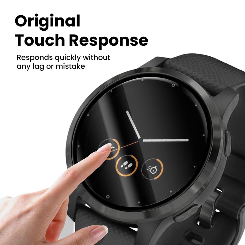 Compatible with Garmin Vivoactive 4 Screen Protector, 3D Anti-Scratch HD