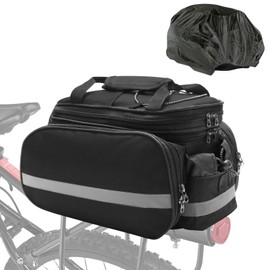 Coolrunner Panniers Bike Bags Bike Rear Rack Bag Bicycle Trunk Bag 27L Bicycle Rack Rear Bag with Rain Cover Bike Saddle Bag for Grocery Shopping Commuter Travel Outdoor Cycling Trip