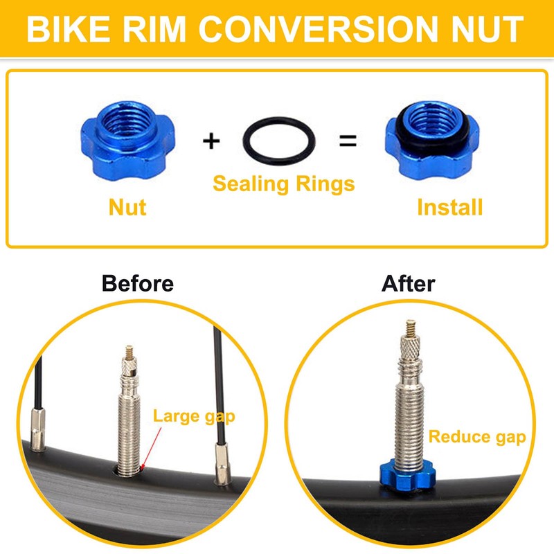 COLYUPO Valve Core Remover Tool with 2Pcs Bike Wheel Conversion