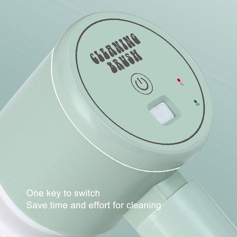 Cordless Electric Cleaning Brush Foldable IPX7 Waterproof Handheld Spinning Scrub