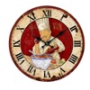 KiaoTime 13.5 inch Vintage Wall Clock Italian Cooking Chef Clock