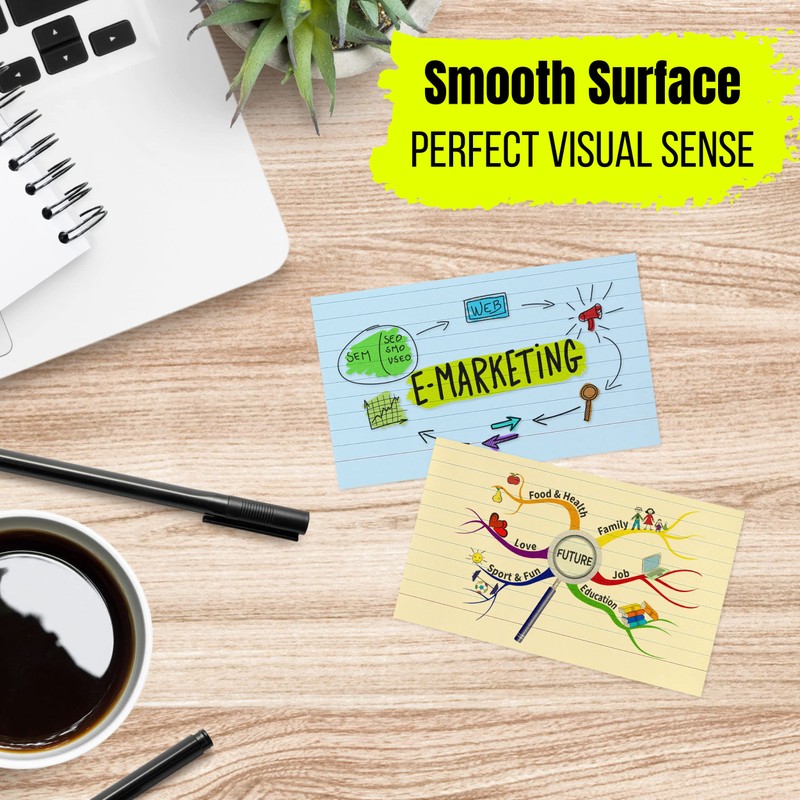 Mr. Pen- Pastel 3" x 5", 180 Lined Index Cards,