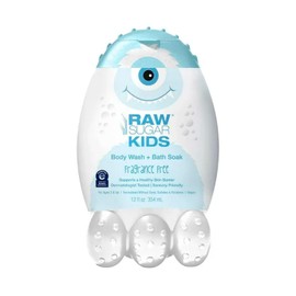 RAW SUGAR KIDS, Body Wash + Bath Soak Sensitive, Gel Corporal para Niños, Baño de Burbujas, Limpieza Suave, 354ML