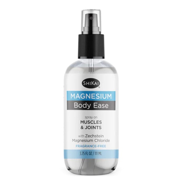 ShiKai Magnesium Body Ease Spray (3.75 fl oz) | Topical Spray to Ease Muscles & Joints | Provides Benefits of Magnesium | Refresh & Relax Muscles & Joints | Fragrance Free