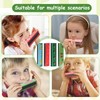 TIVUNORON Wooden Holes Harmonica Child, 12 Colour Harmonica Toy, Cartoon