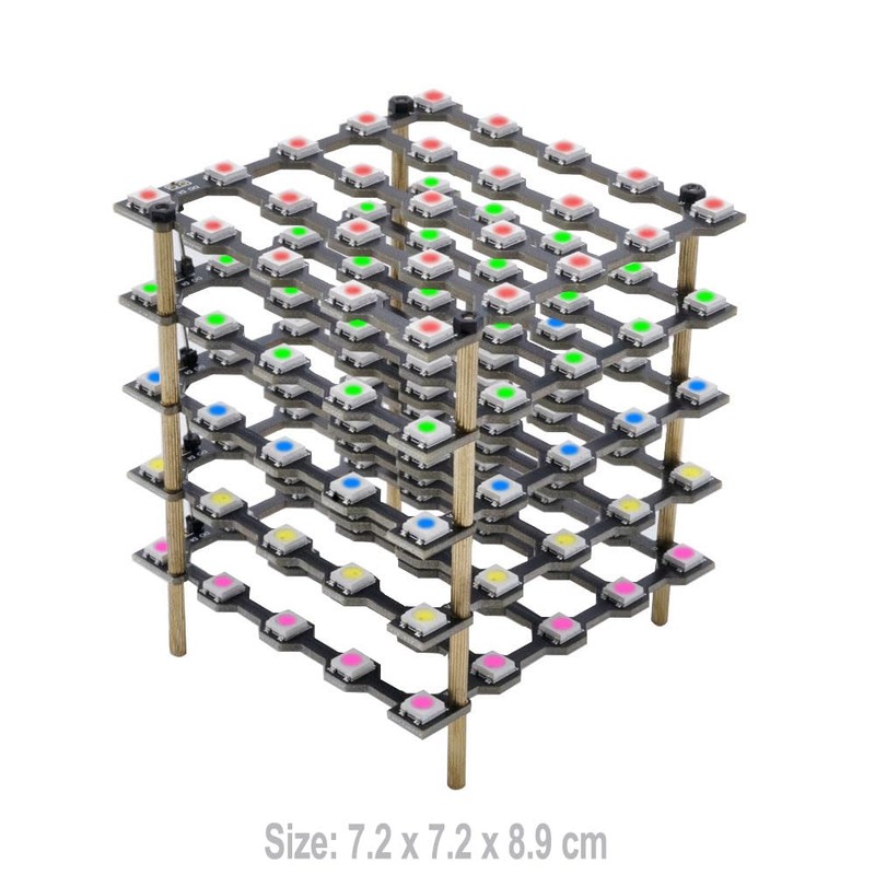 Treedix Led Cube 5X5X5 Digital Individually Addressable with RGB Full-Colour,