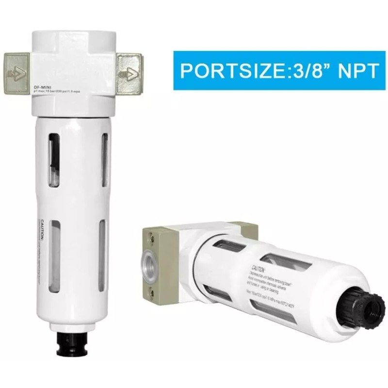 sashow 3/8" NPT Compressed Air In Line Filter Desiccant Dryer