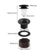 CalcMetal Tip-Toe Bathtub Drain Stopper with ABS Plastic Bushing, Fits