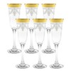 Lorren Home Trends Flutes Set of 6 Stencil Pattern and