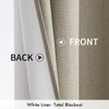 MIULEE Linen Textured 100% Blackout Curtains for Bedroom 90 Inches