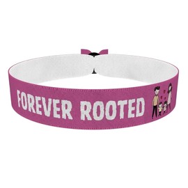 Stoffarmband mit Forever Rooted Motiv - Wasserfestes Satinarmband - Freundschaftsarmband für Familie und Freunde - Modisches, handgemachtes Armband - Geschenkidee für besondere Anlässe