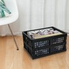 Utiao 1 Pack 15L Small Collapsible Milk Crates, Plastic Folding