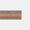 Midori 42304006 Ruler, Aluminum & Wood, 5.9 inches (15 cm),