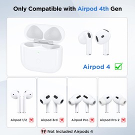 Wireless Charging Case for Airpods 4th Generation USB C Port Only, Replacement Charger Cases Compatible with AirPod 4 Gen, Air Pod 4th Type-C Charger with Pairing Sync Function