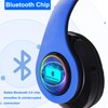 HBYCDSTF Led Bluetooth Headphones, Foldable Wireless Bluetooth Headphones, Wired HiFi