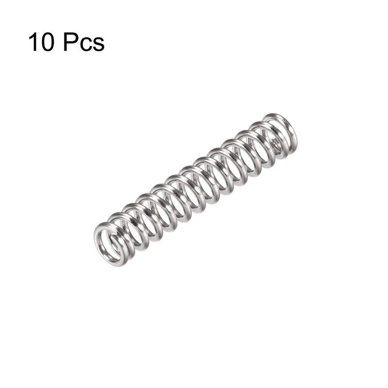 TOP-VIGOR 10Pcs Compression Spring, 6mm OD,1mm Wire Size,30mm Free Length