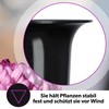Kadax Plastic cemetery vase, weatherproof, frost-proof flower vase with spike,