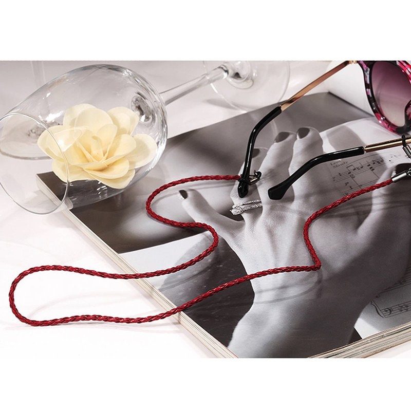 ZooooM ZM-KAWAMEGA Leather Simple Glasses, Sun Glasses, Chain, Glasses, Strap,
