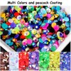 22000pcs Resin Flatback Rhinestones for Crafting, Black Bottom Blue AB