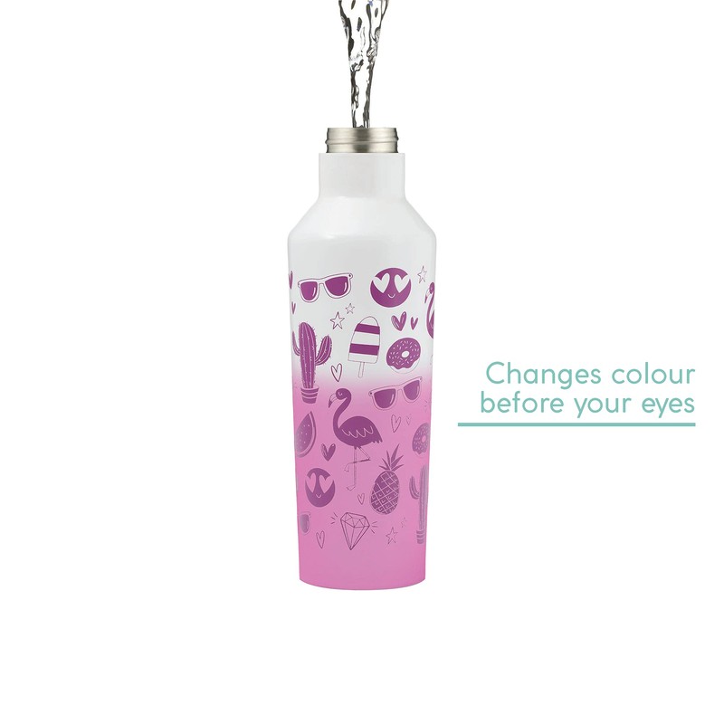 Typhoon Pure 800 ML Colour Changing Steel Water Bottle with