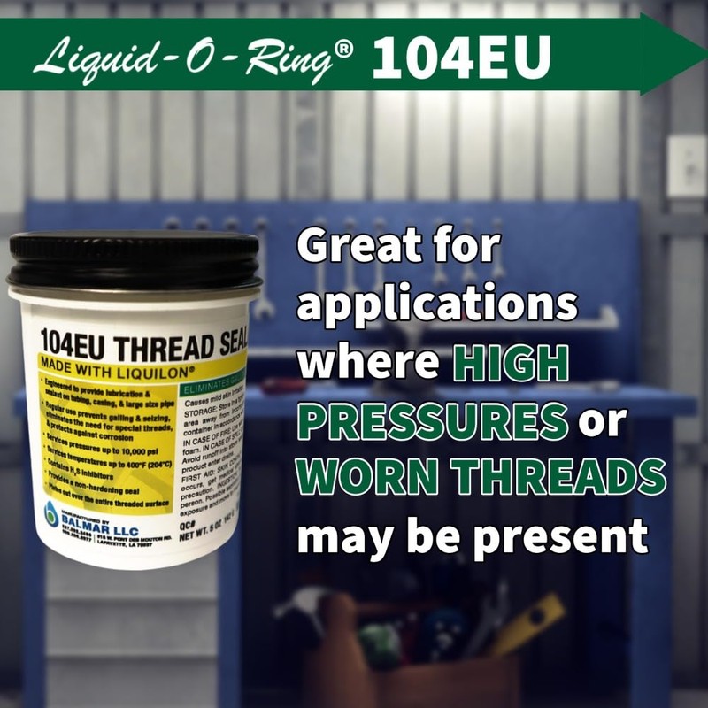 Liquid-O-Ring 104EU Thread Sealant for Large Threaded Connections – Safe