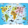 Larsen A34 Animals of the World Swedish Edition Frame Puzzle with 28 Pieces