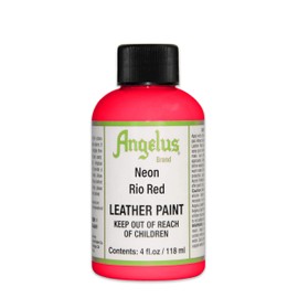 Angelus Acrylic Leather Paint-4 oz Neon Rio Red