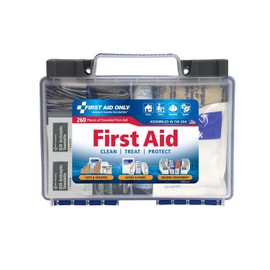 First Aid Only 260 Count Multicolored First Aid Kit Osha Compliant For Home Office Car Emerg...