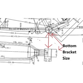CDHPOWER 2" Cup Bicycle/Bike Bottom Bracket Bearings Set for ONE Piece Crankset, Bottom Bracket Cup Set