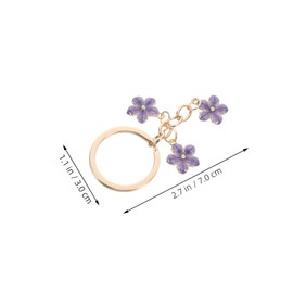 Ciieeo Blossom Keychain Set Floral Theme Keyring for Women Cute Key Chain Accessories Aesthetic Pendant