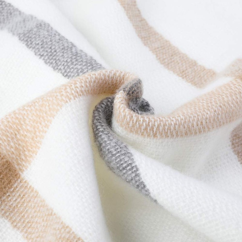 Superora Women's Scarf XXL Shoulder Scarf Checked Blanket Scarf Cuddly
