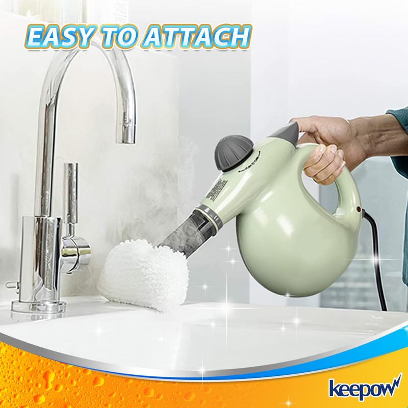 KEEPOW Universal Microfiber Cloths for Handheld Steam Cleaner Attachments Compatible