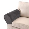 LERTREE Pack of 2 Velvet Soft Sofa Arm Slipcovers Elastic