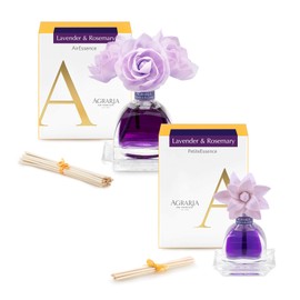 AGRARIA AirEssence & PetiteEssence Flower and Reed Diffuser Set, Luxury Home Fragrance Set, Scented Oil Reed Diffuser Gift for All Occasions