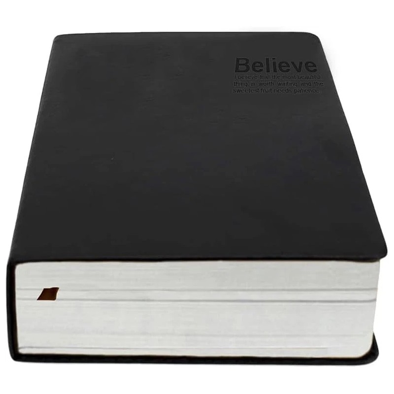 Lemical Black B6 Notebook 720 Pages Thick Leather Journal Gift
