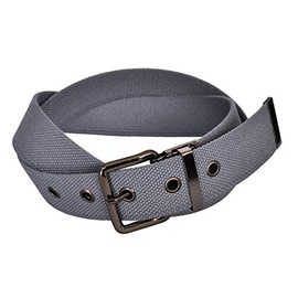 KASAJIMA 1.6 in (40 mm) Cotton 1P Work Belt, Chromium Nickel, gray